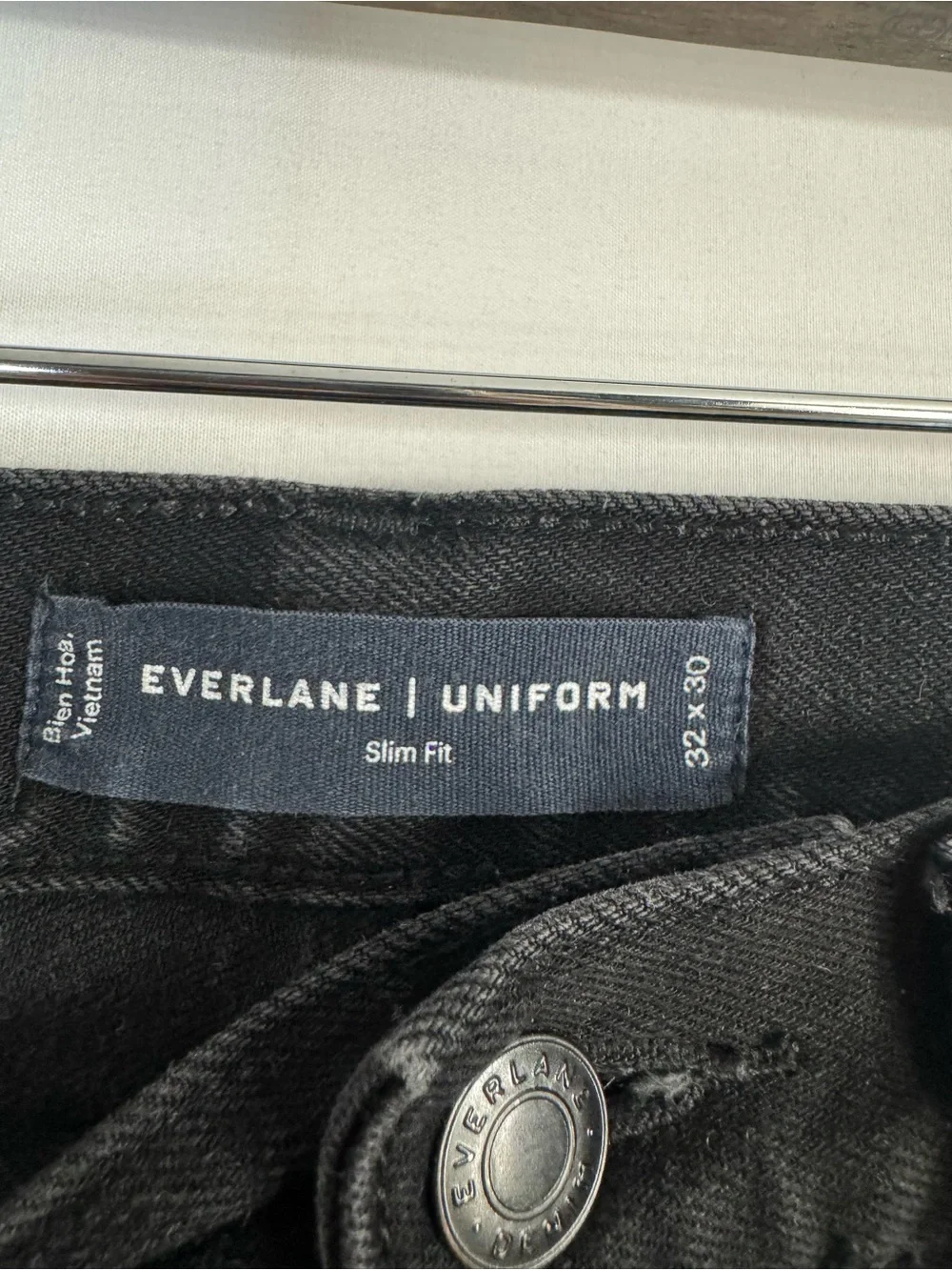 Everlane Black Slim Straight Jeans